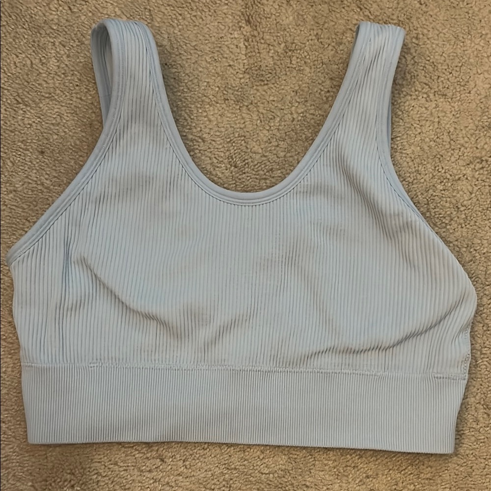 Women's Aerie Light Blue Ribbed Bralette